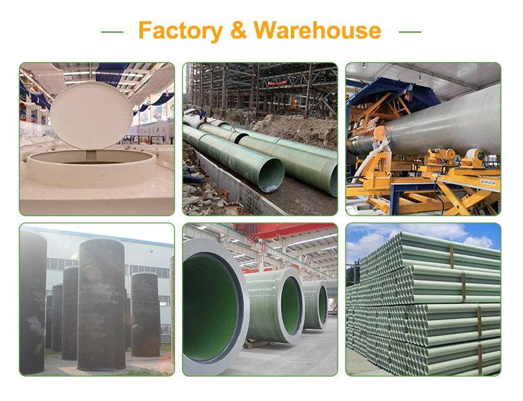 Wholesale GRP FRP Fiberglass Cylinder Composite Fabric Chemical Water Pipes Price